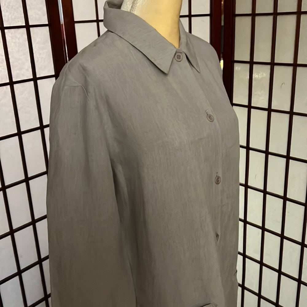 Eileen Fischer linen Jacket & matching cropped slacks size S runs big